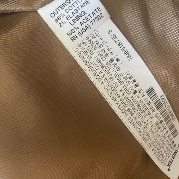 Zara women's bronze/metallic blazer/ tuxedo jacket. Size S - Picture 5 of 6